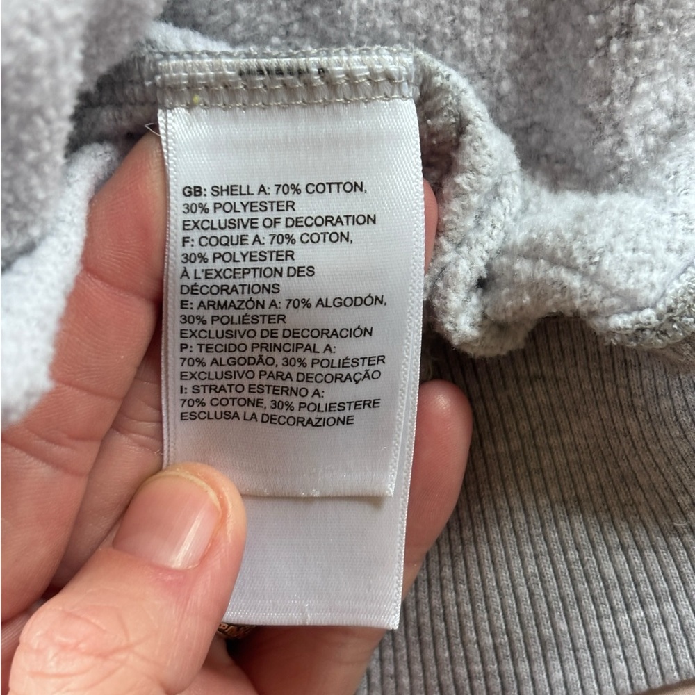 The North Face Boy’s 10-12yo Gray Hoodie w “Never Stop Exploring” Camo Graphic - Picture 7 of 17